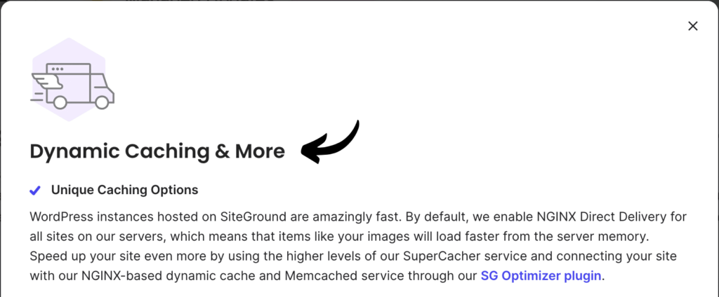 SiteGround Dynamic Caching