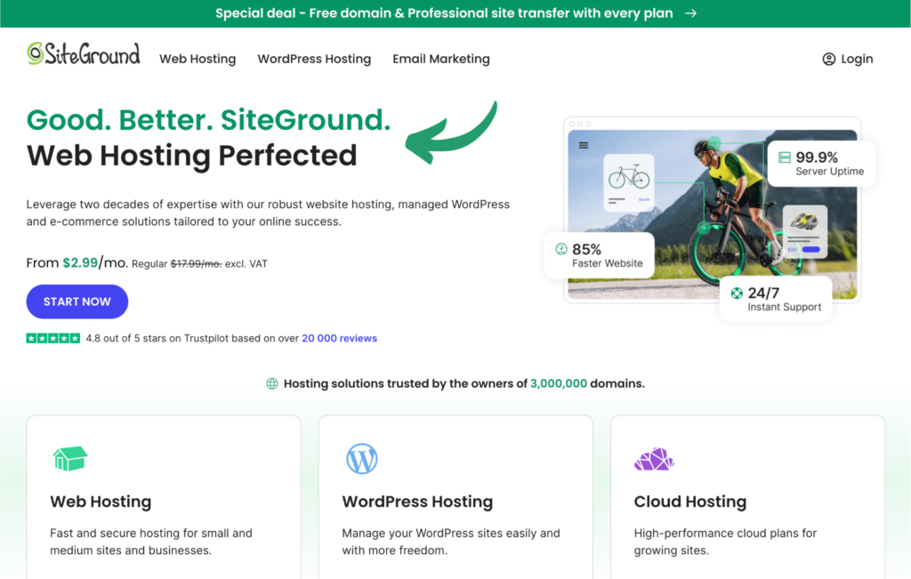 SiteGround Homepage