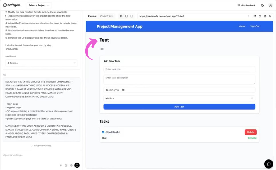 SoftGen Several Project Testing Options