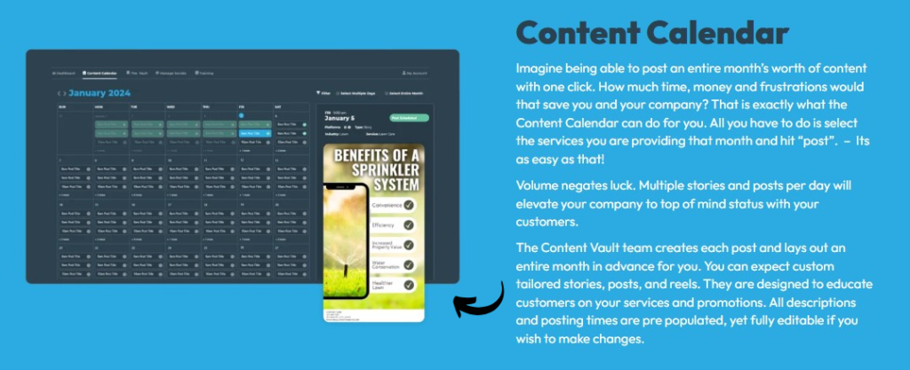 The Content Vault Content Calendar