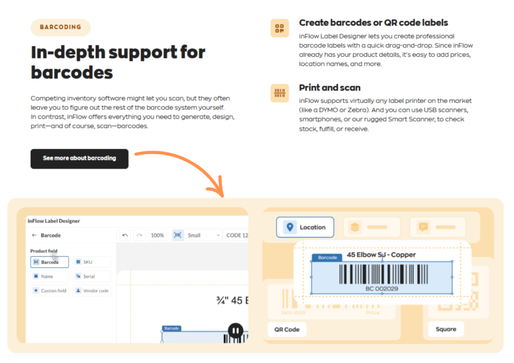 inflow inventory barcoding