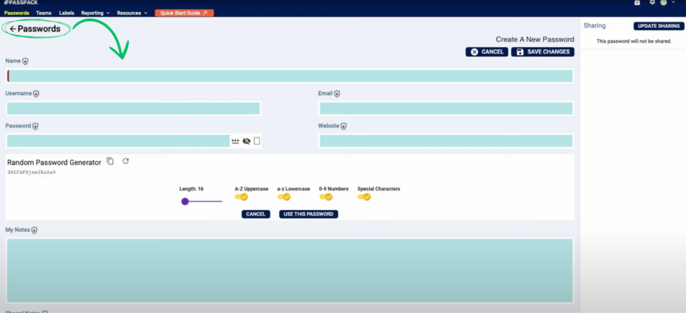 Passpack Password Generator