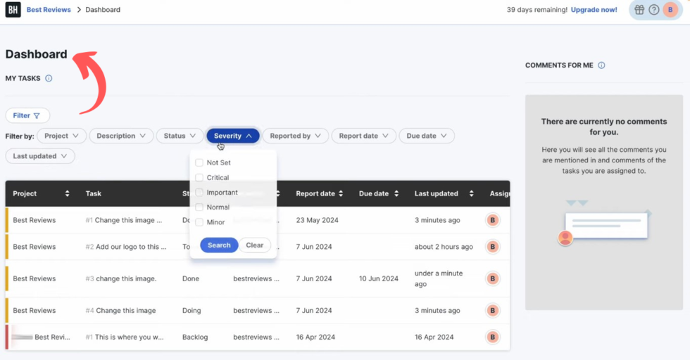 BugHerd All-In-One Dashboard Image