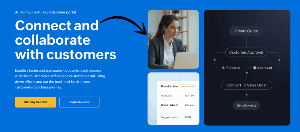 Zoho Books Collaboration and Portal Management