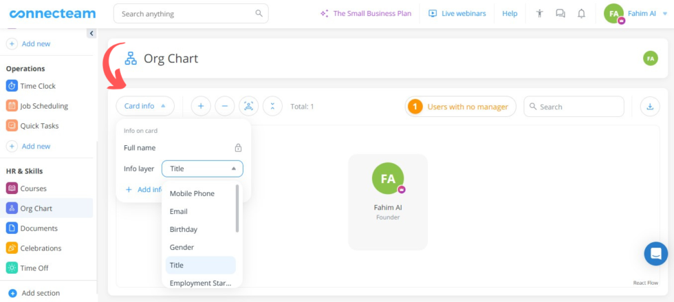 Connecteam Create Org Charts Image