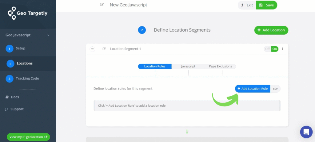 Geo Targetly Fix Location Segments