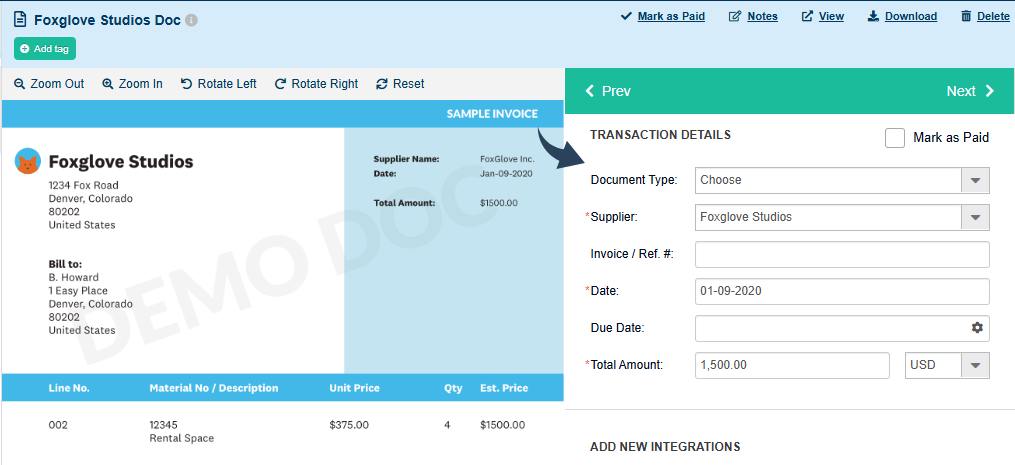 Hubdoc Automatic Filing and Sorting