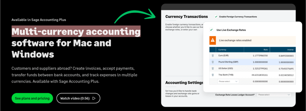 sage Multi-currency accounting