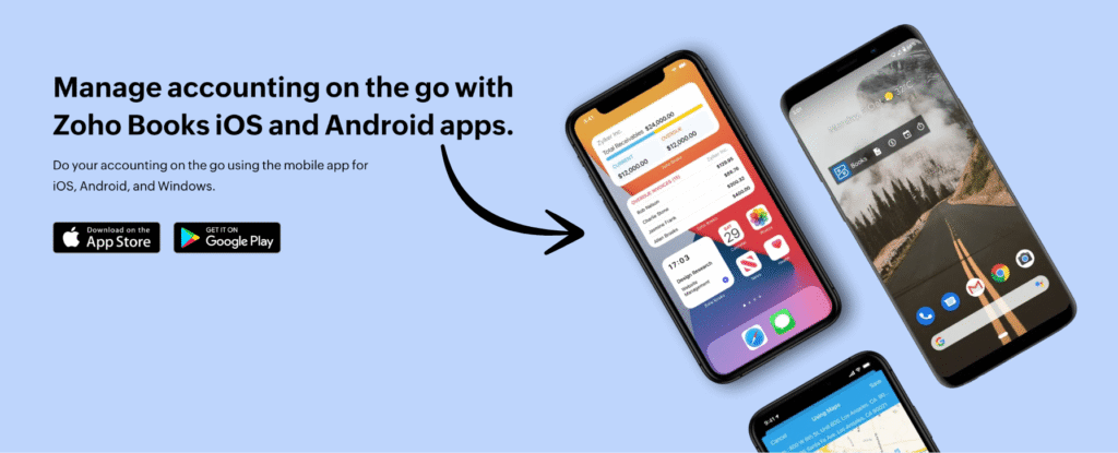 zoho books mobile accounting