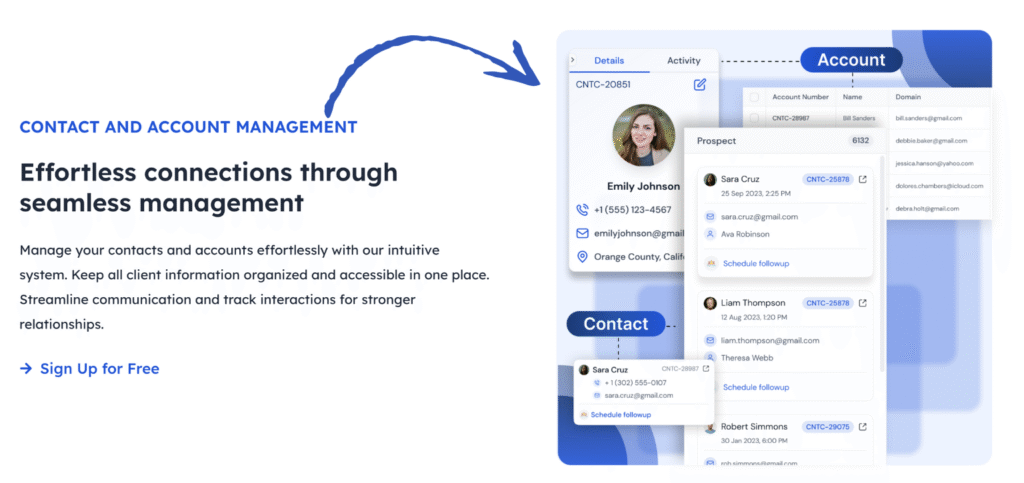 centripe CONTACT AND ACCOUNT MANAGEMENT