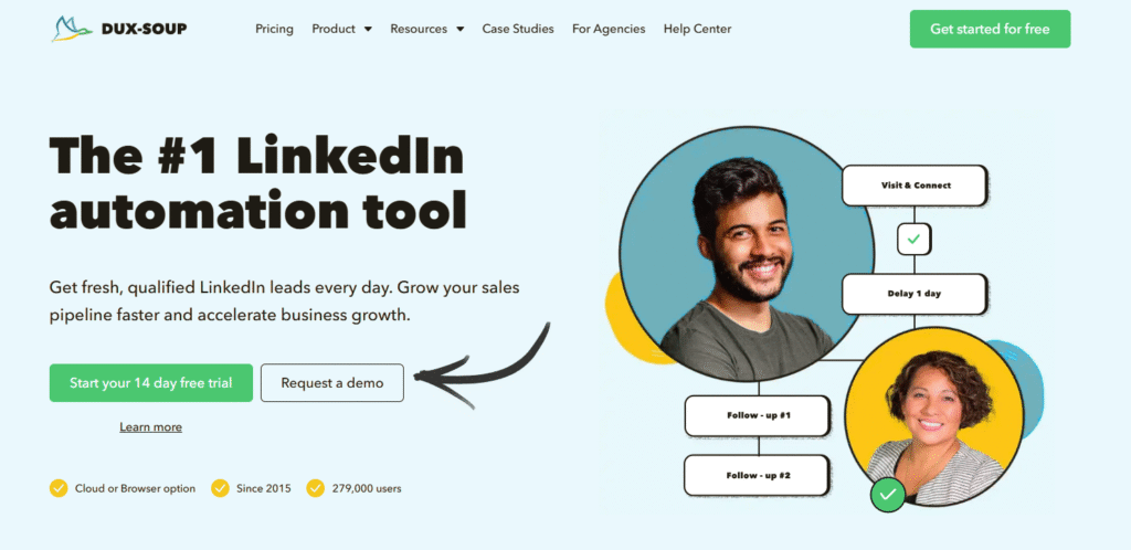 Dux-Soup Review: Best LinkedIn Growth Tool in 2025? 3 DUX-SOUP homepage