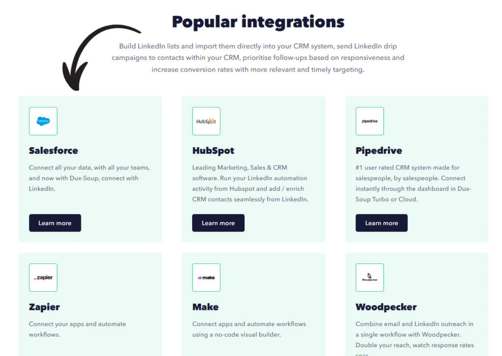 Dux-Soup Review: Best LinkedIn Growth Tool in 2025? 9 DUX-SOUP popular integrations