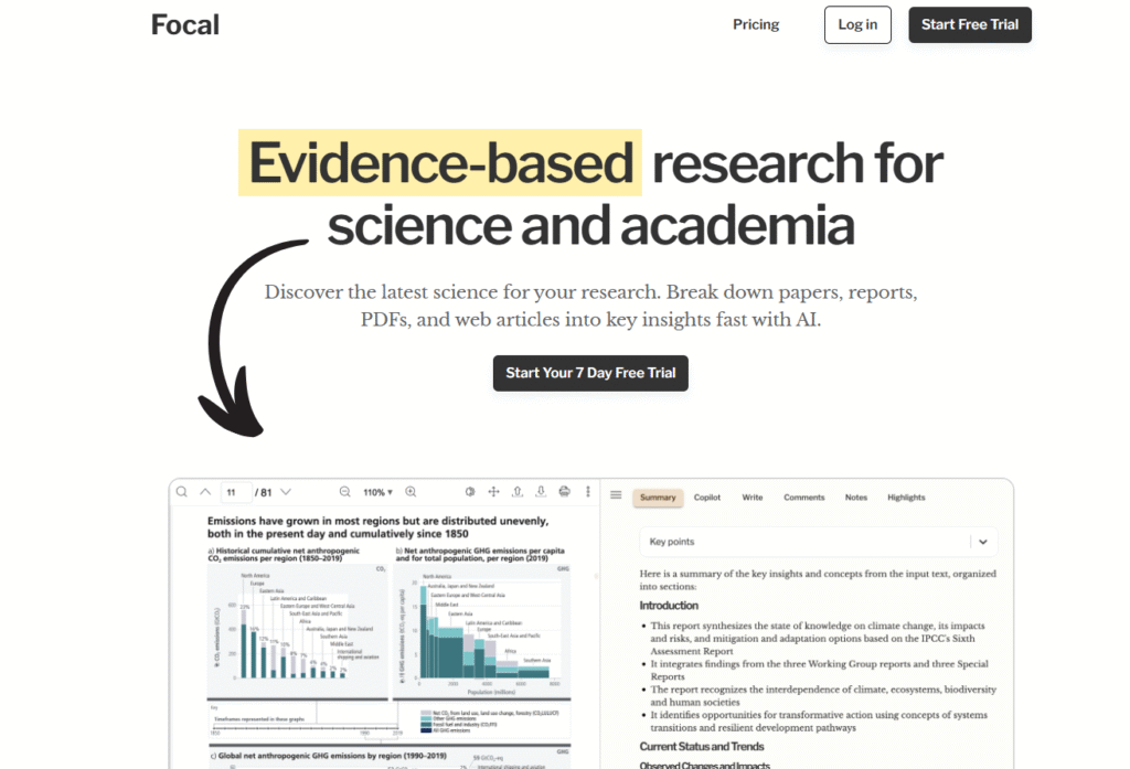 Focal Review: Discover the latest science research in 2025? 3 FOCAL homepage