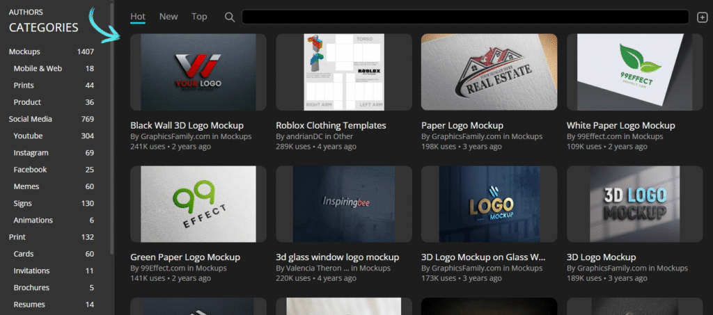Photopea PSD Templates