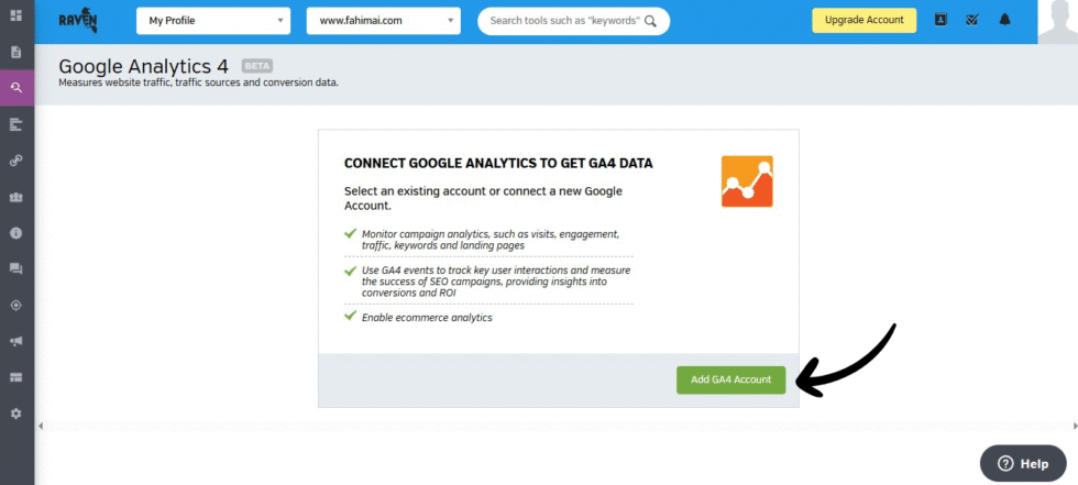 Raven Tools Google Analytics Integrations