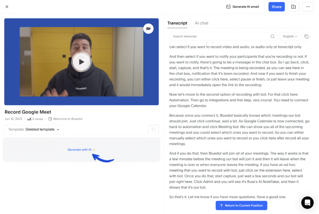 Bluedot Review: Effortless AI Notes in 2025 6 Bluedot