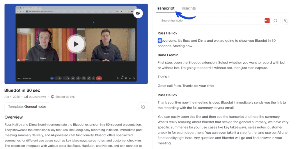 Bluedot Review: Effortless AI Notes in 2025 8 Bluedot