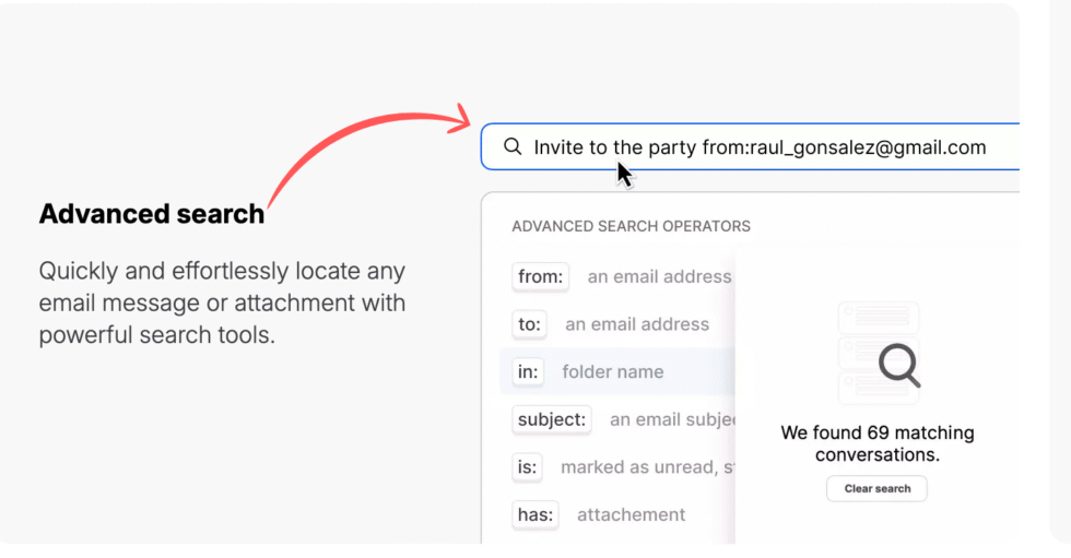 Mailbird Advanced Search Operators
