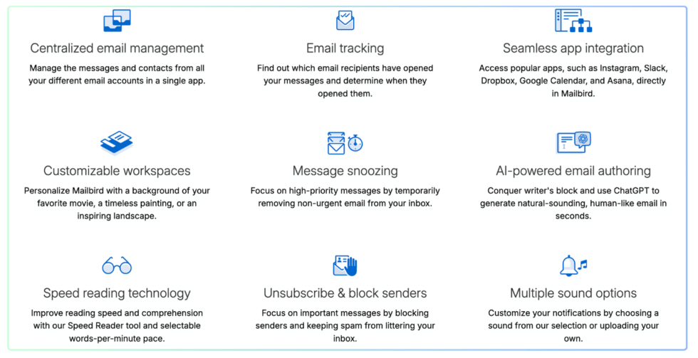 Mailbird Top benefits