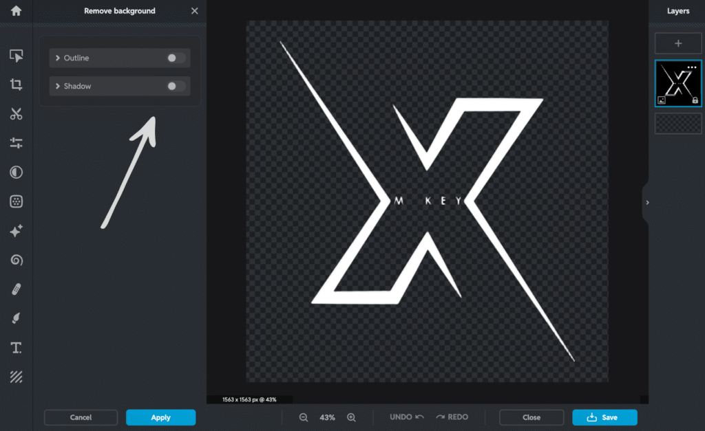 pixlr remove background