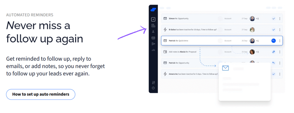 salesflare automated reminders