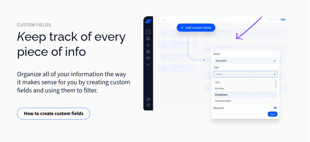 salesflare custom fields