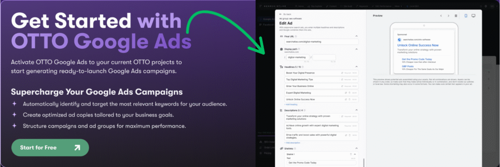 searchatlas otto google ads