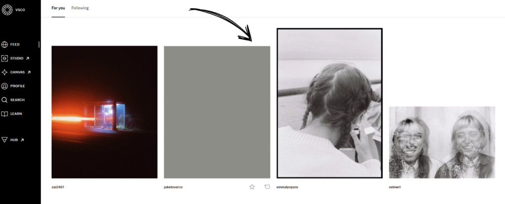 vsco one-tap photo effects