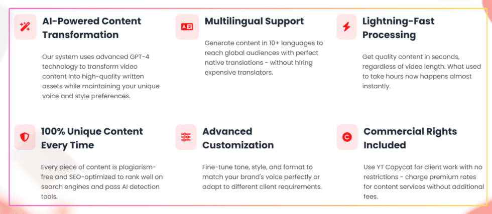 YTcopycat Top benefits