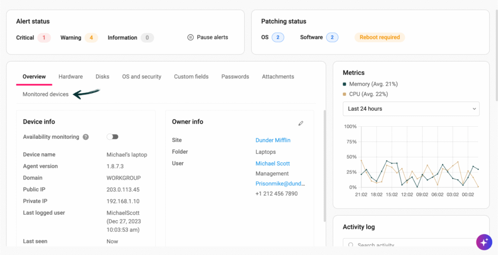 Atera Remote Access Feature