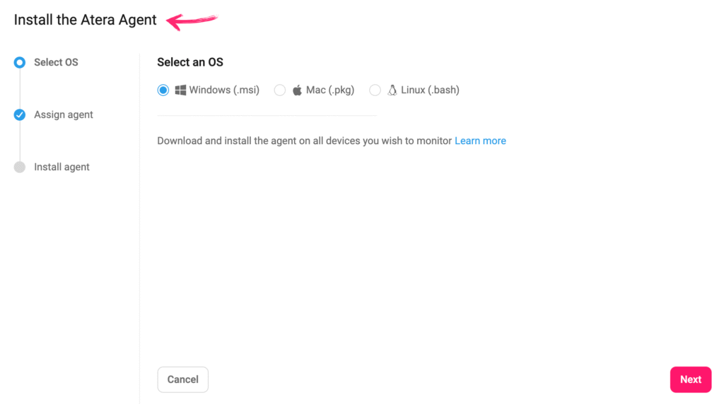 Atera asset management