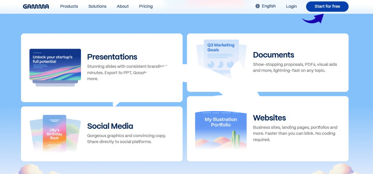 Canva vs Gamma 2026: One Clear Winner (My Honest Take) 6 Gamma Homepage
