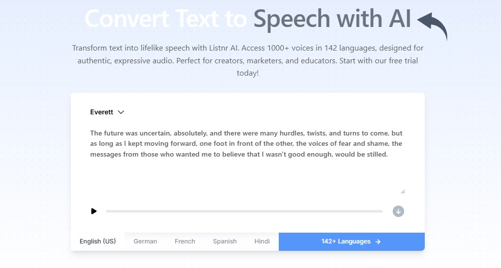 Listnr AI Text to Speech