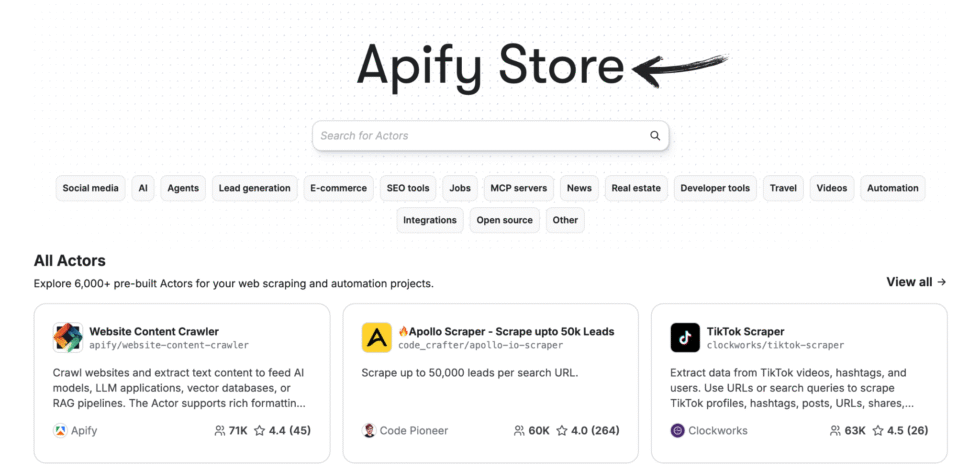 Apify Store