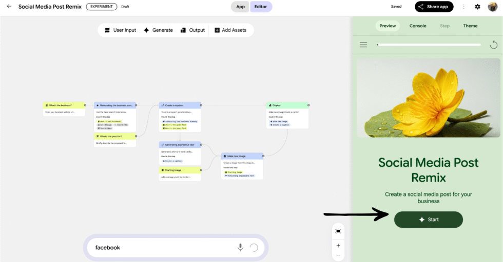 Google Opal Social Media Post Remix