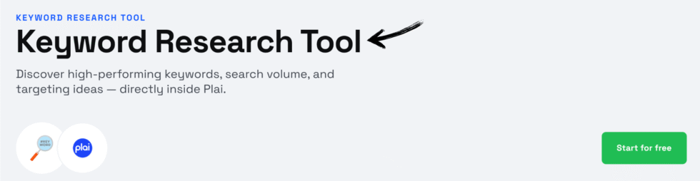 Plai Keyword Research Tool