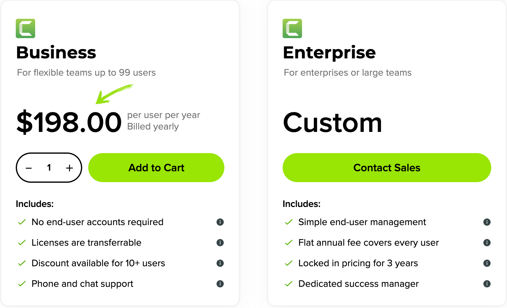 Camtasia pricing